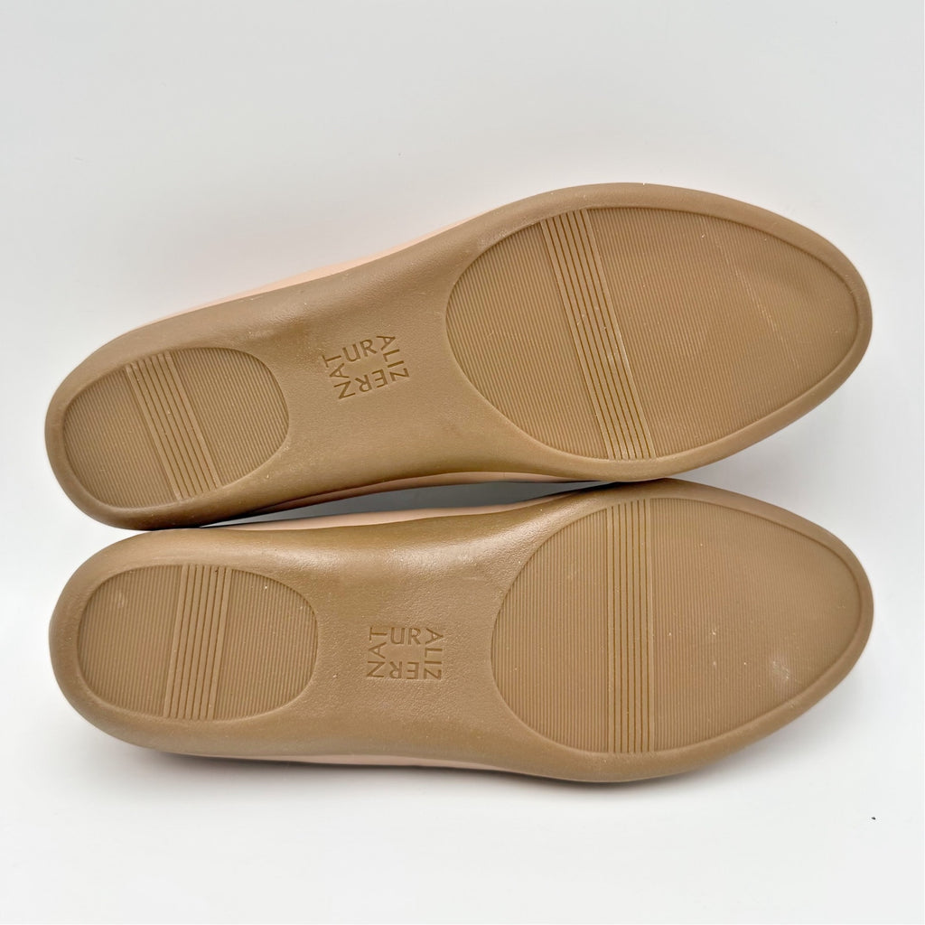 Naturalizer Womens Vivienne Ballet Flats Size 7.5 Wide Blush Nude Leather NWOB