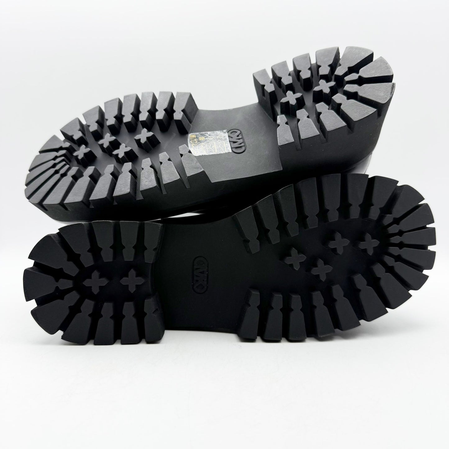 Michael Michael Kors Womens Asher Bootie US 8M Black Brown Leather Lug Ankle NIB