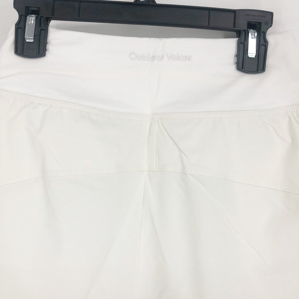 OUTDOOR VOICES Women's Hudson 4" Skort XXS White Skirt Lined Lightweight NWT