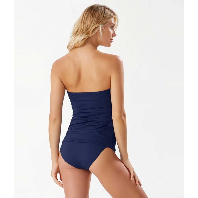 TOMMY BAHAMA  Bandini Swim Top Medium Navy Blue Pearl Sarong Wrap NWT