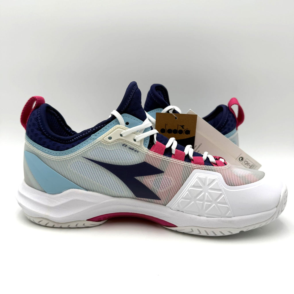 Diadora Womens Speed Blushield Fly 4+ AG Athletic Shoes US 9.5 White Tennis NWT