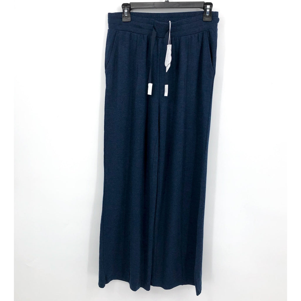 TRAVIS MATHEW Women's Cloud Terry Wide Leg Pants Medium Navy Blazer Lounge NWT