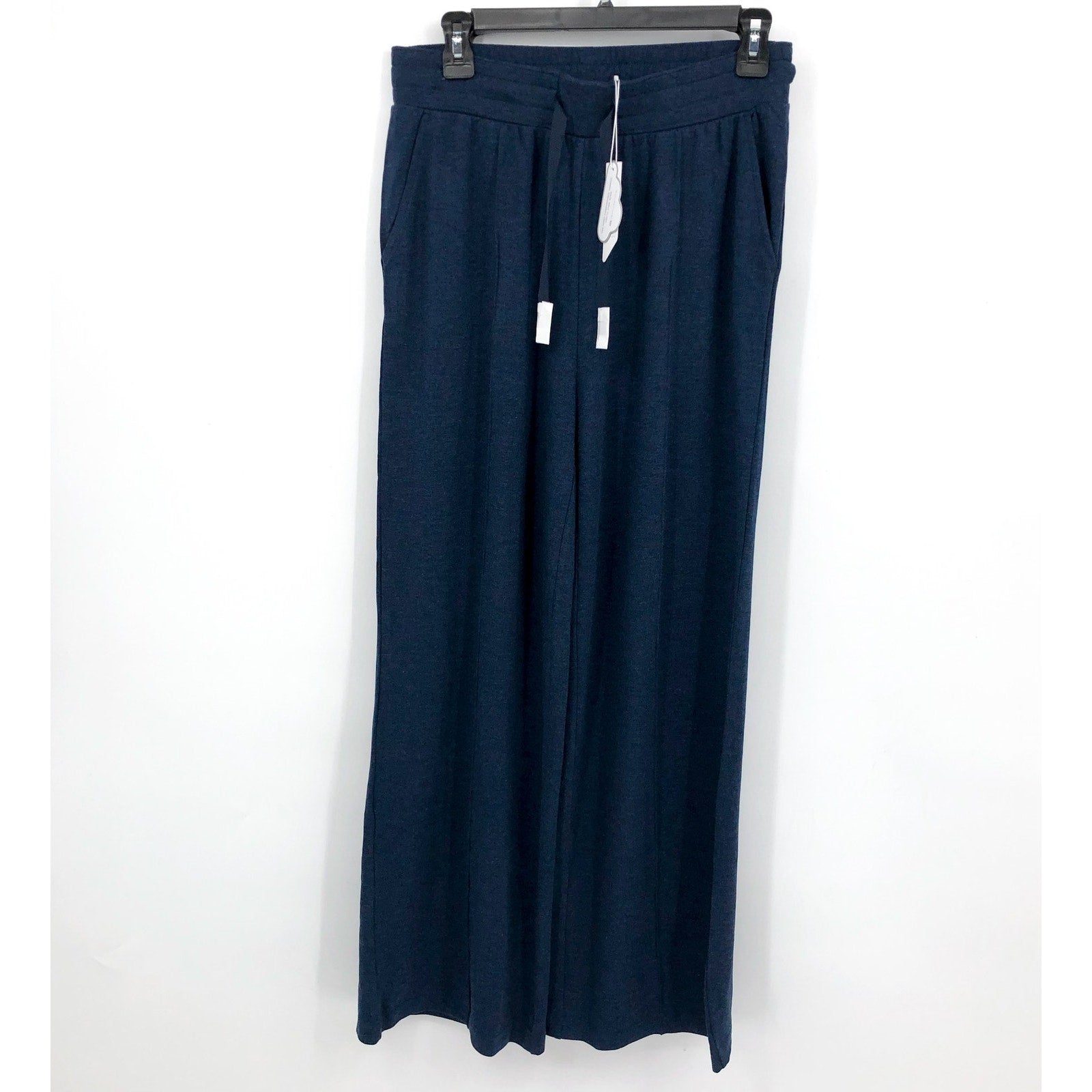 TRAVIS MATHEW Women's Cloud Terry Wide Leg Pants Medium Navy Blazer Lounge NWT