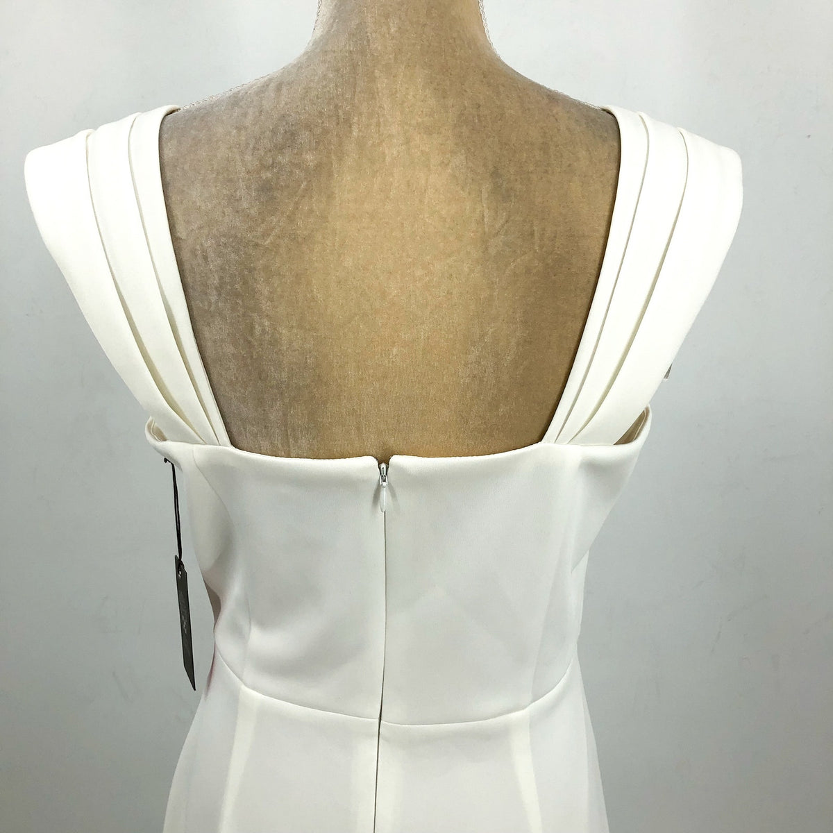 VINCE CAMUTO Women's Scuba Sheath Dress Size 12 White Square Neck NWT