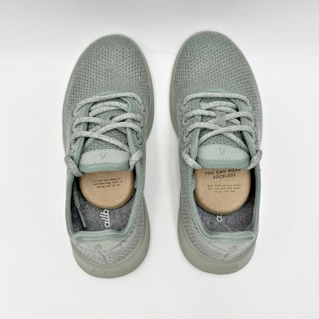 AllBirds Womens Tree Runner Casual Sneakers Size 5 Green Succulent Grey NIB