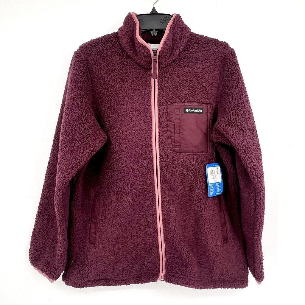 COLUMBIA Women's West Bend Full Zip II Fleece Jacket Large Purple Moonvista NWT