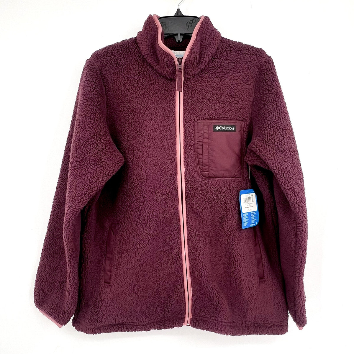 COLUMBIA Women's West Bend Full Zip II Fleece Jacket Large Purple Moonvista NWT