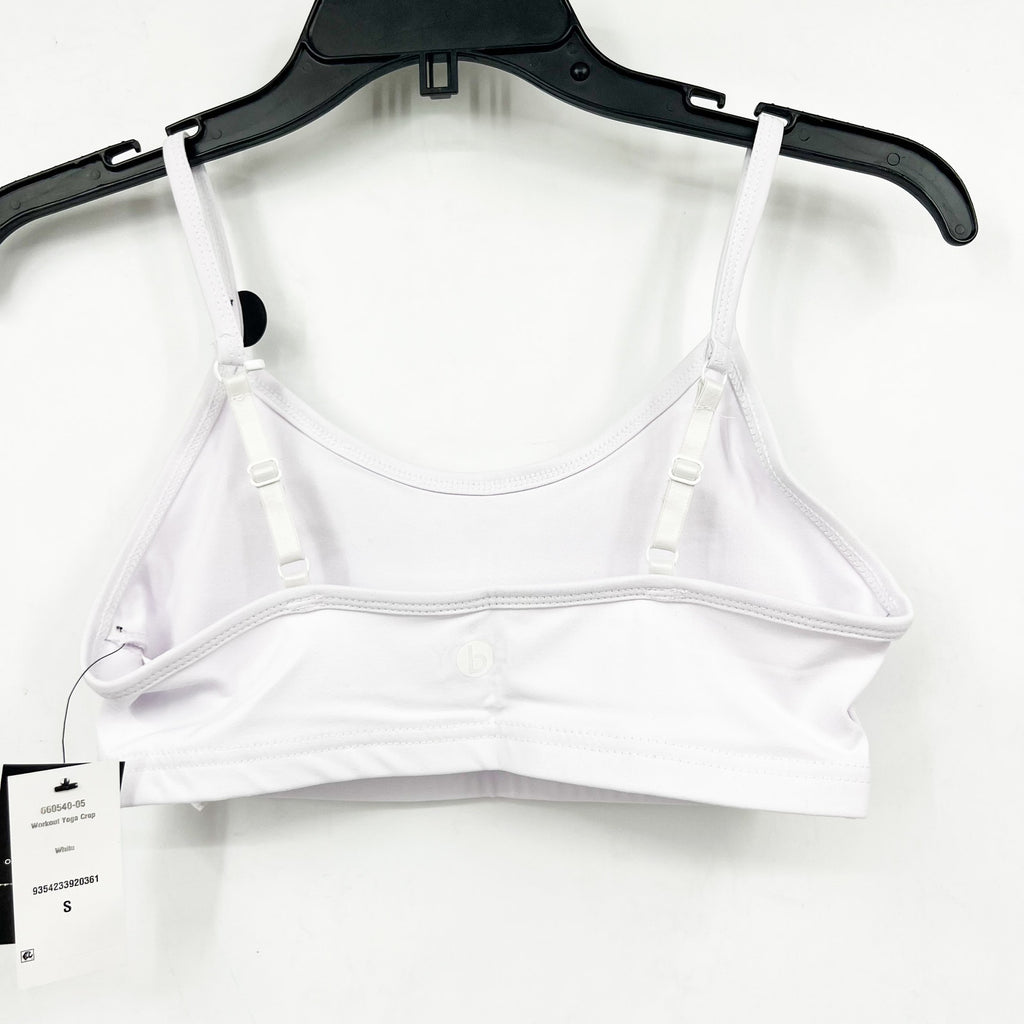 Cotton On Body Women Workout Yoga Crop Top Small White ScoopNeck Convertible NWT