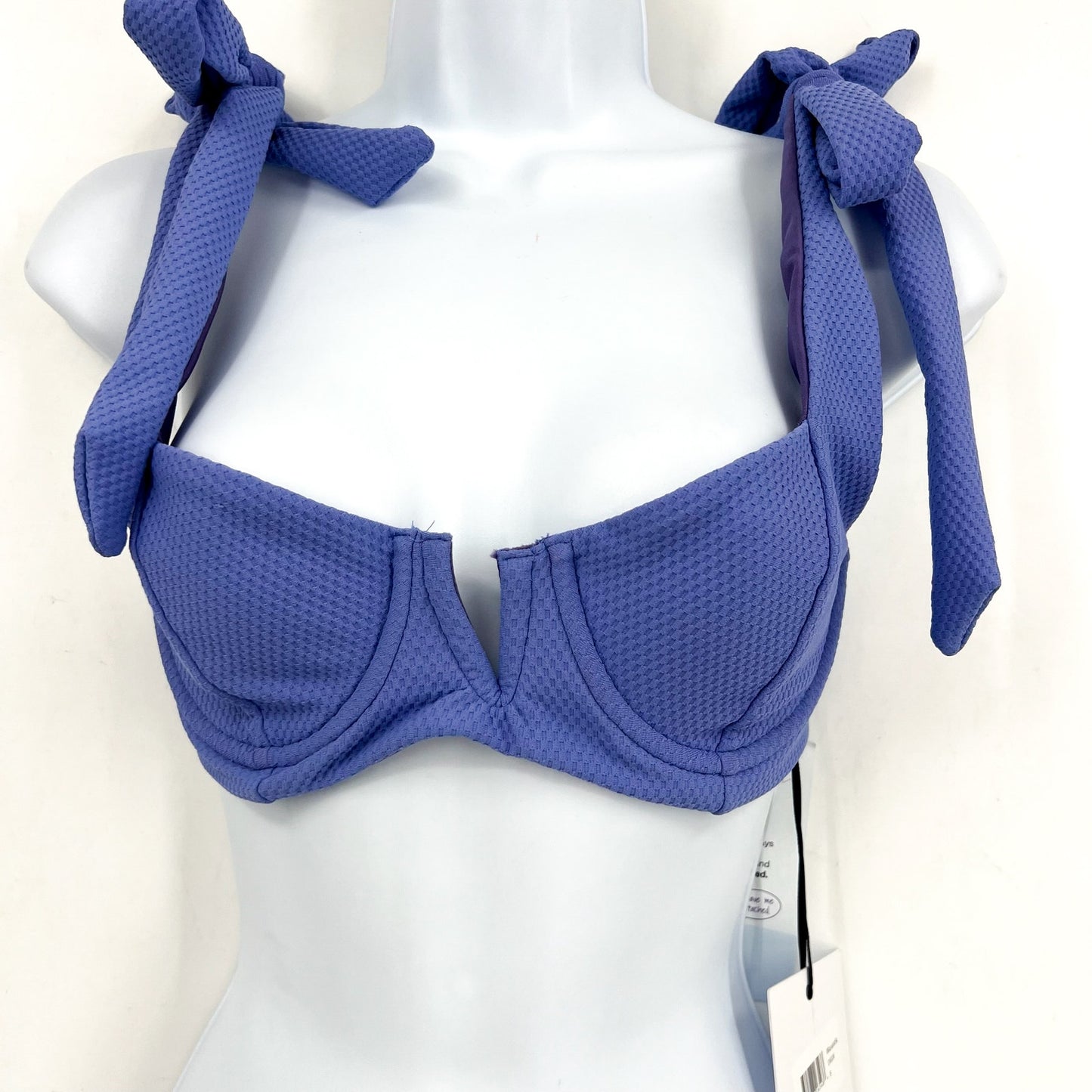 BEACH RIOT Women's Blair Bikini Top Small Periwinkle Purple Tie Shoulder NWT