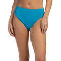 ROBIN PICCONE Aubrey Bikini Bottoms XS Cyan Blue High Waist Ruched NWT