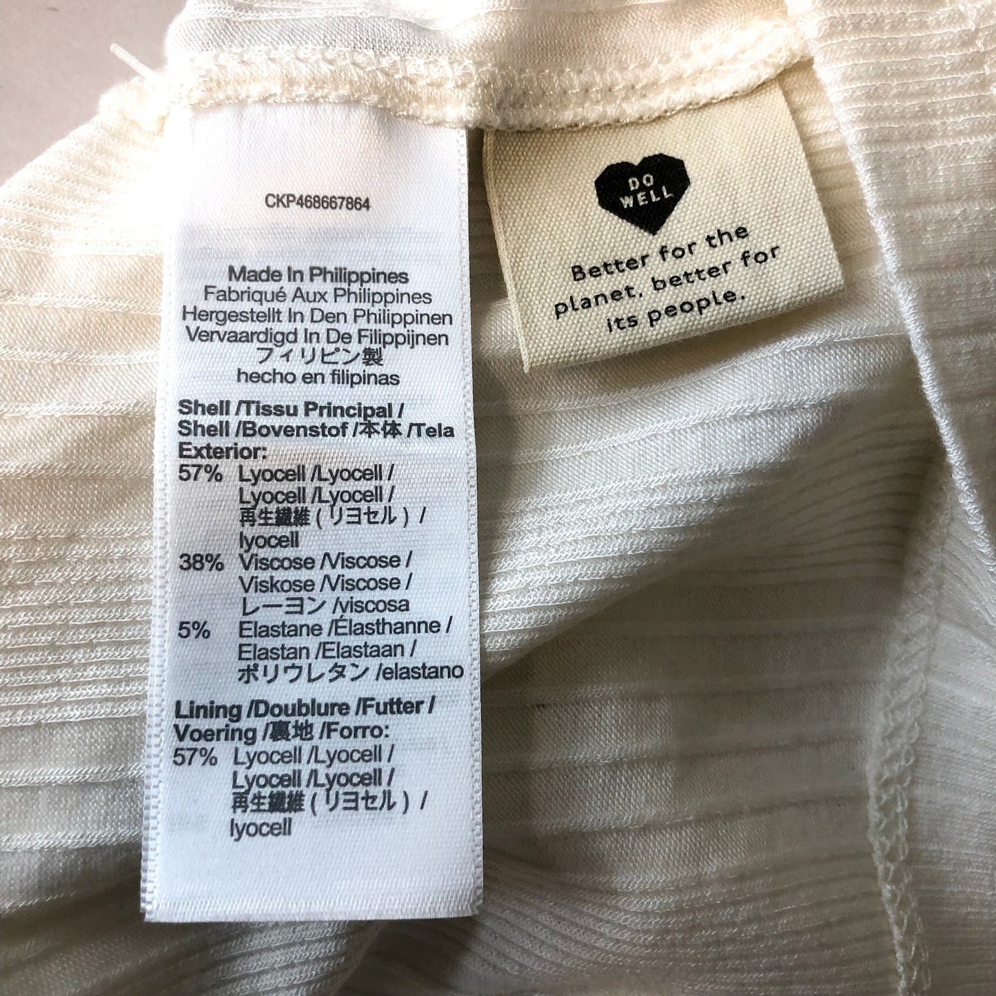 MADEWELL Women's Variegated Rib Crop Tank Small White Lighthouse NWT