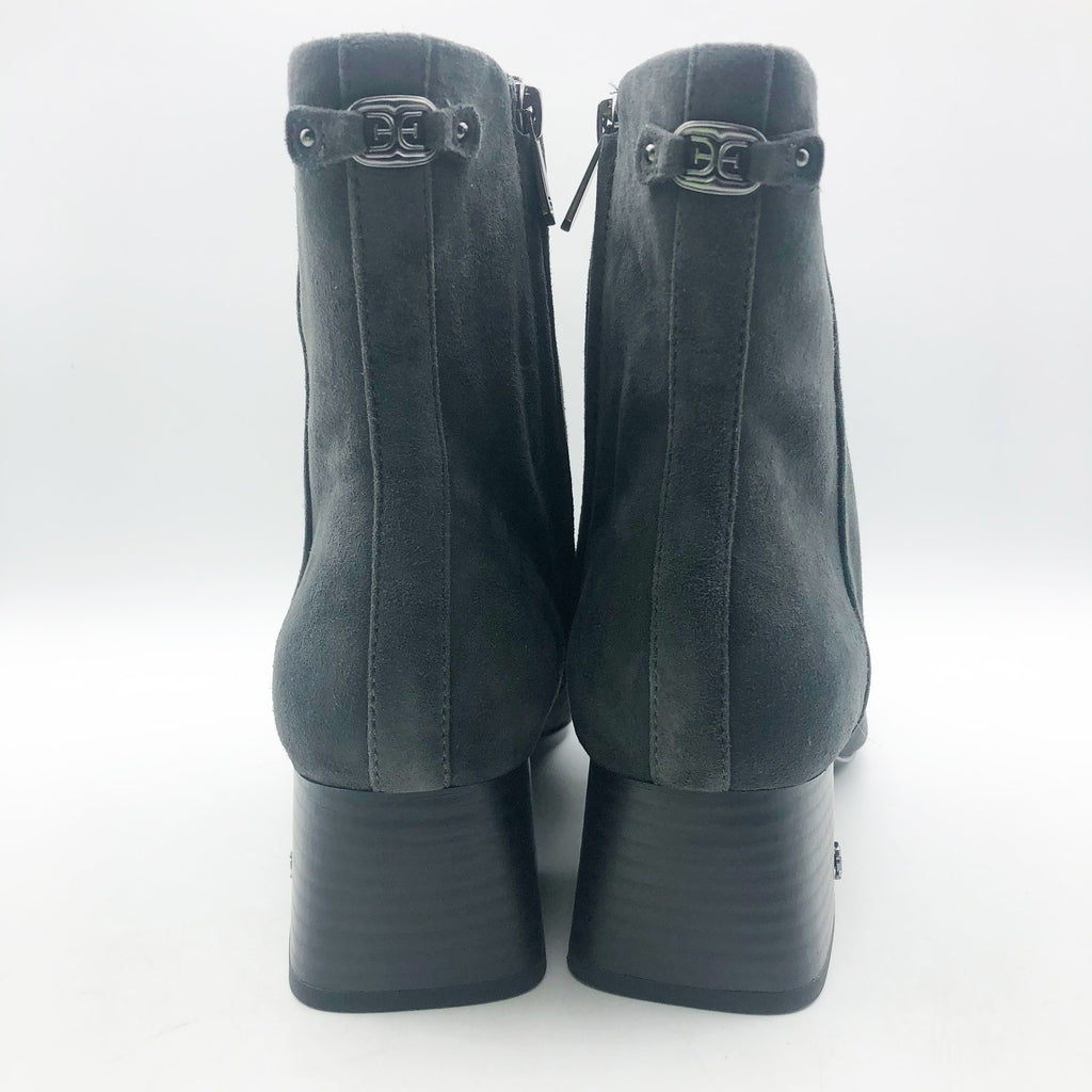 Sam Edelman Paige Ankle Booties US 10.5 M EU 41.5 Graphite Gray Suede NIB