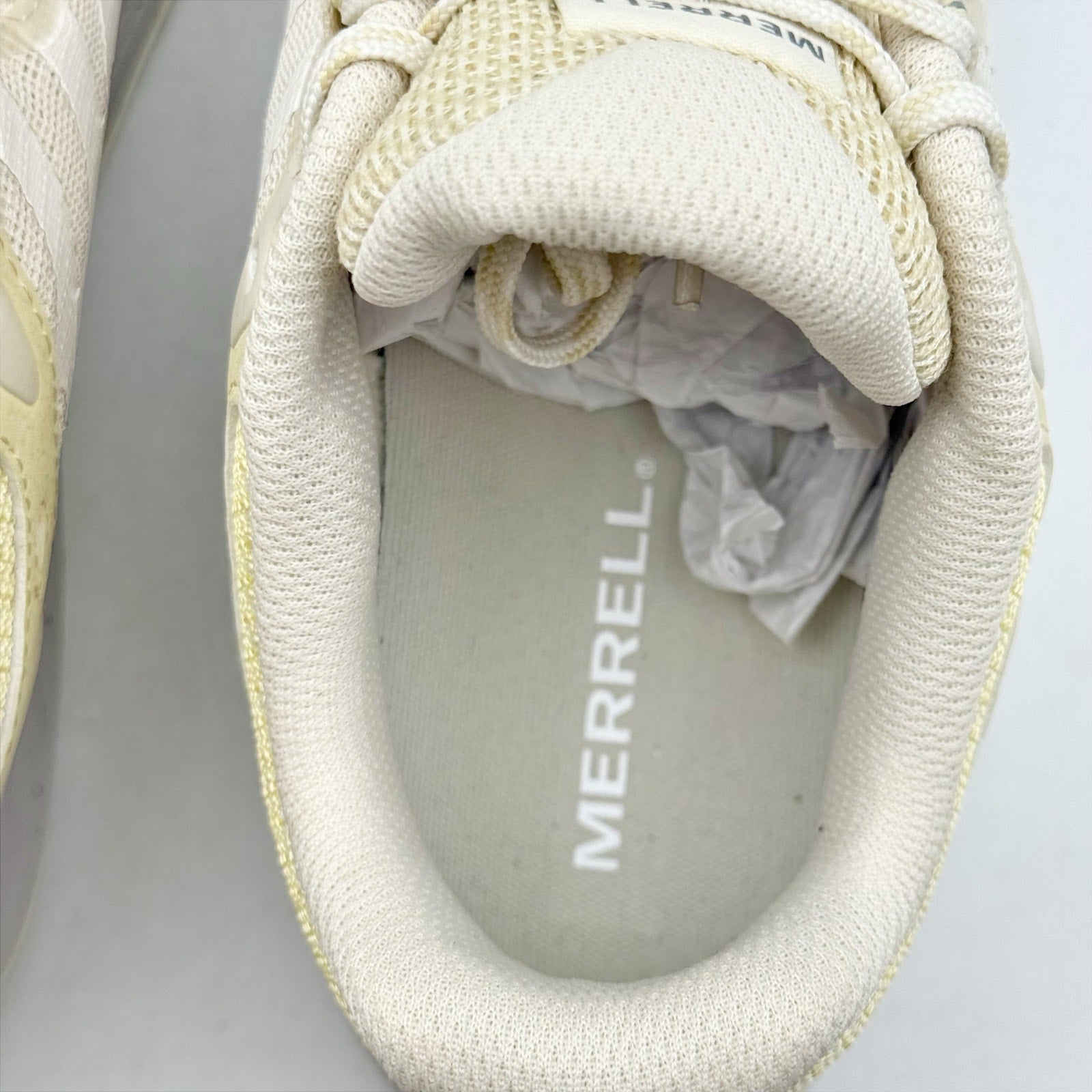 Merrell Womens Antora 3 Trail Running Sneakers US 9 Cream Yellow NWOB