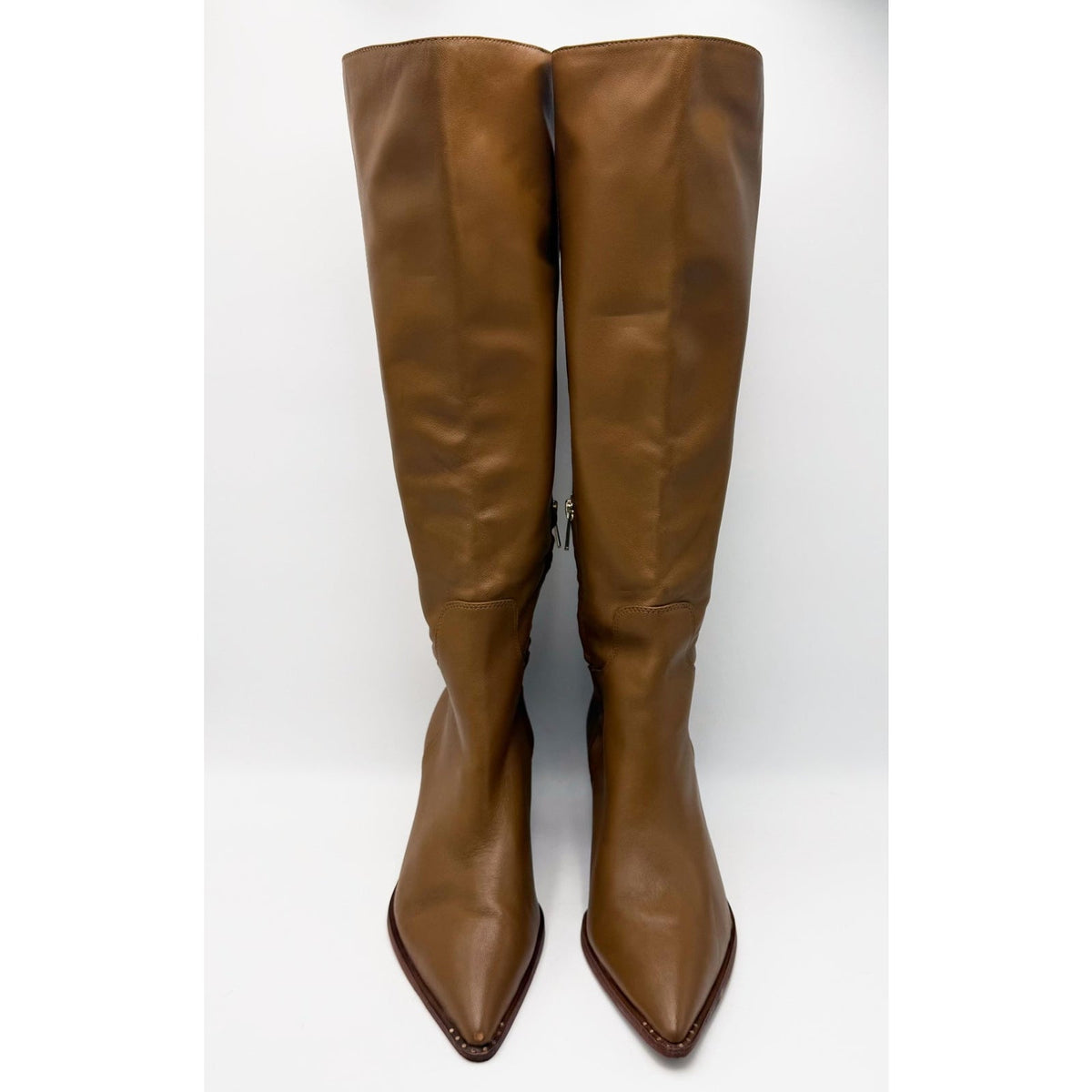 Sam Edelman Womens Lindsey Heeled Knee High Boots Size 11 Brown Leather NWOB