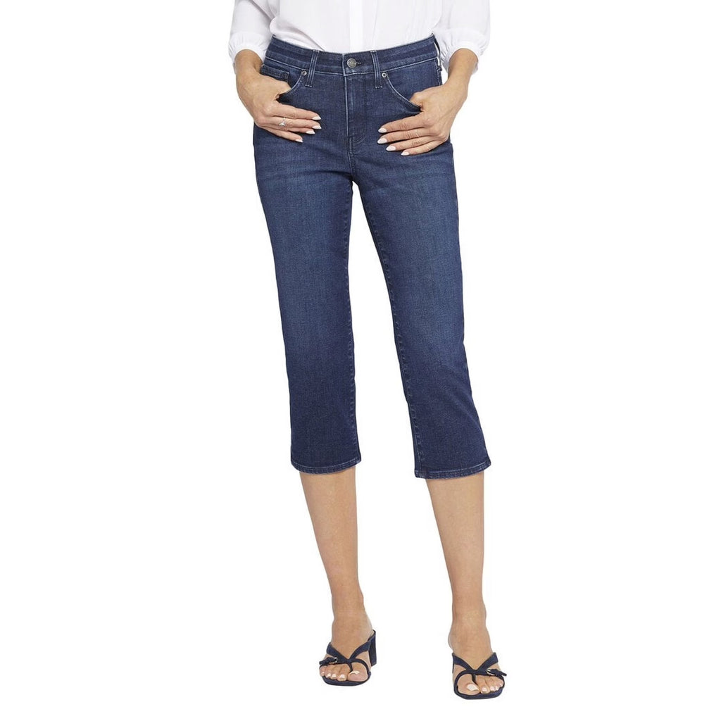 NYDJ Curves 360 Womens Slim Straight Crop Jeans Size 4 Mesquite Blue NWT