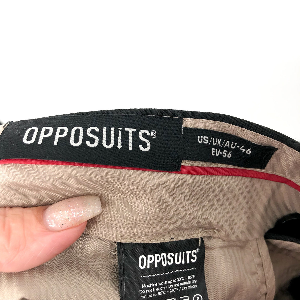 OPPOSUITS Mens Tuxedo Dress Pants 38 x 34 Black Pleated Slim Straight Leg NWOT