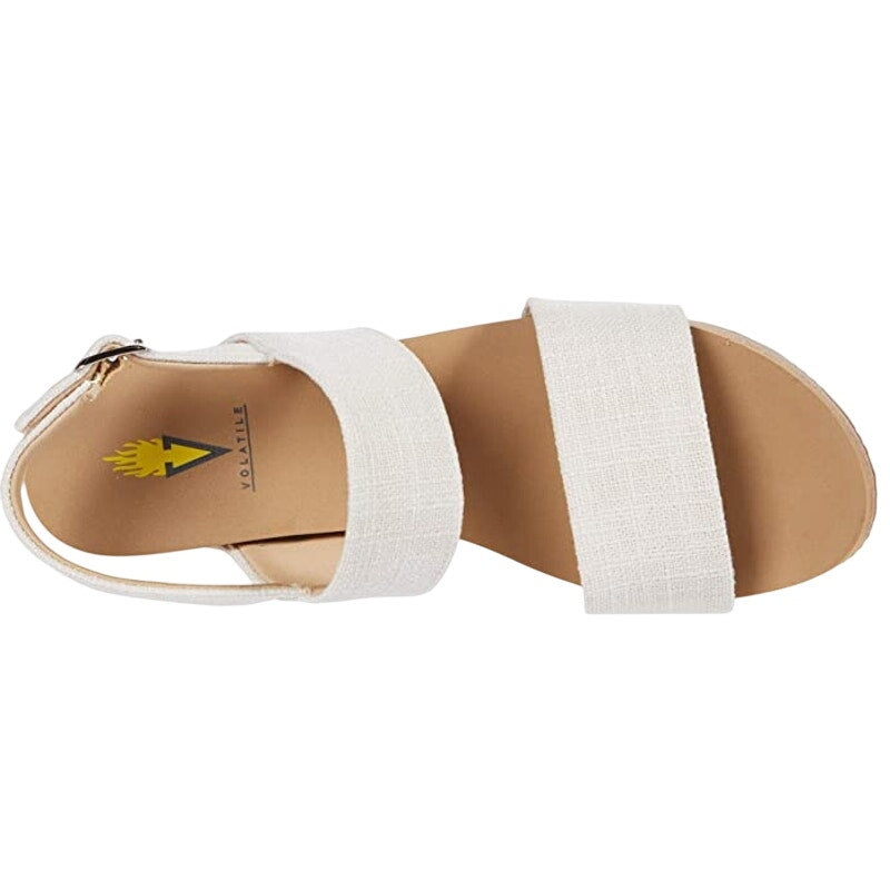 Volatile Womens Summerlove Slingback Wedge Sandals Size 11 White NIB