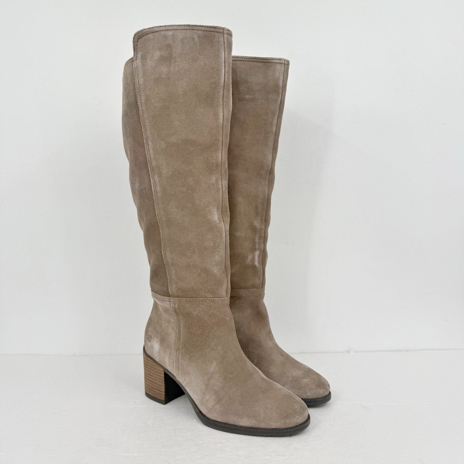 Lucky Brand Womens Bonnay Knee High Boot US 8 Wide EU 39 XW CALF Brown Suede NIB