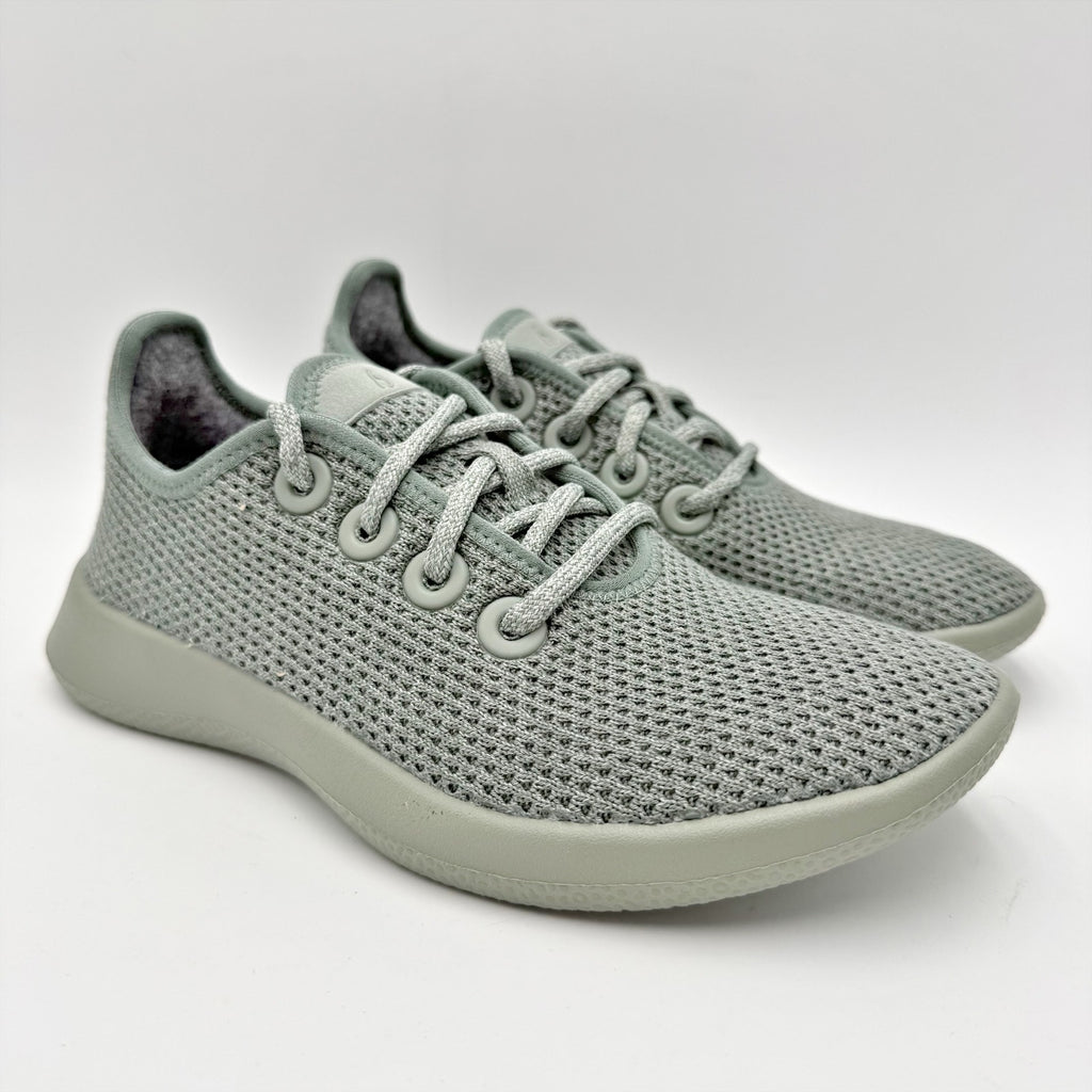 AllBirds Womens Tree Runner Casual Sneakers Size 5 Green Succulent Grey NIB