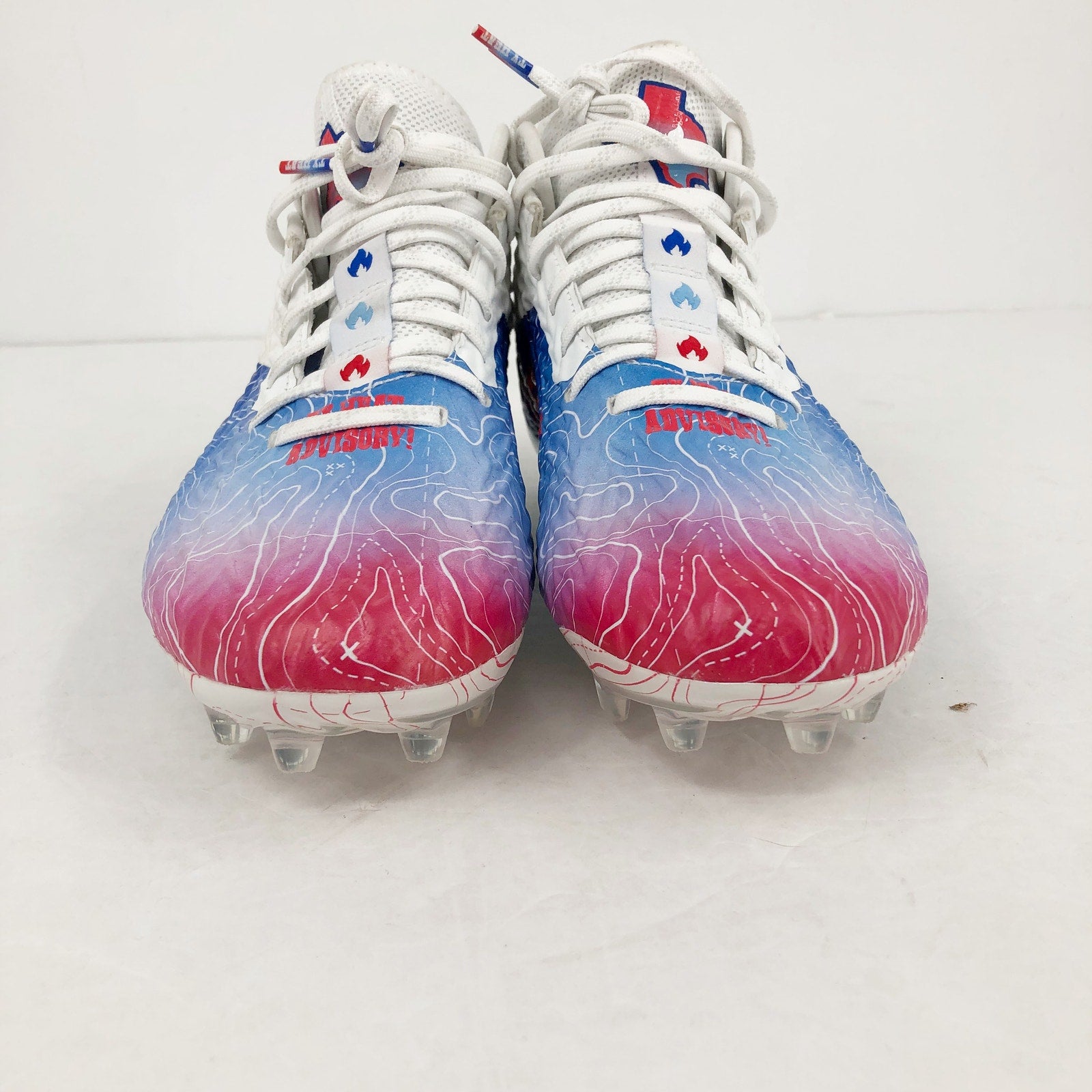 Under Armour Spotlight Clone 4 MC TX Football Cleats Mens 10.5 White Blue NWOB
