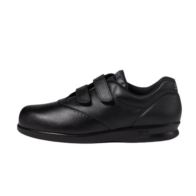 SAS Womens Me Too Adjustable Comfort Shoes US 11.5 WW EU 42 Black Leather NIB