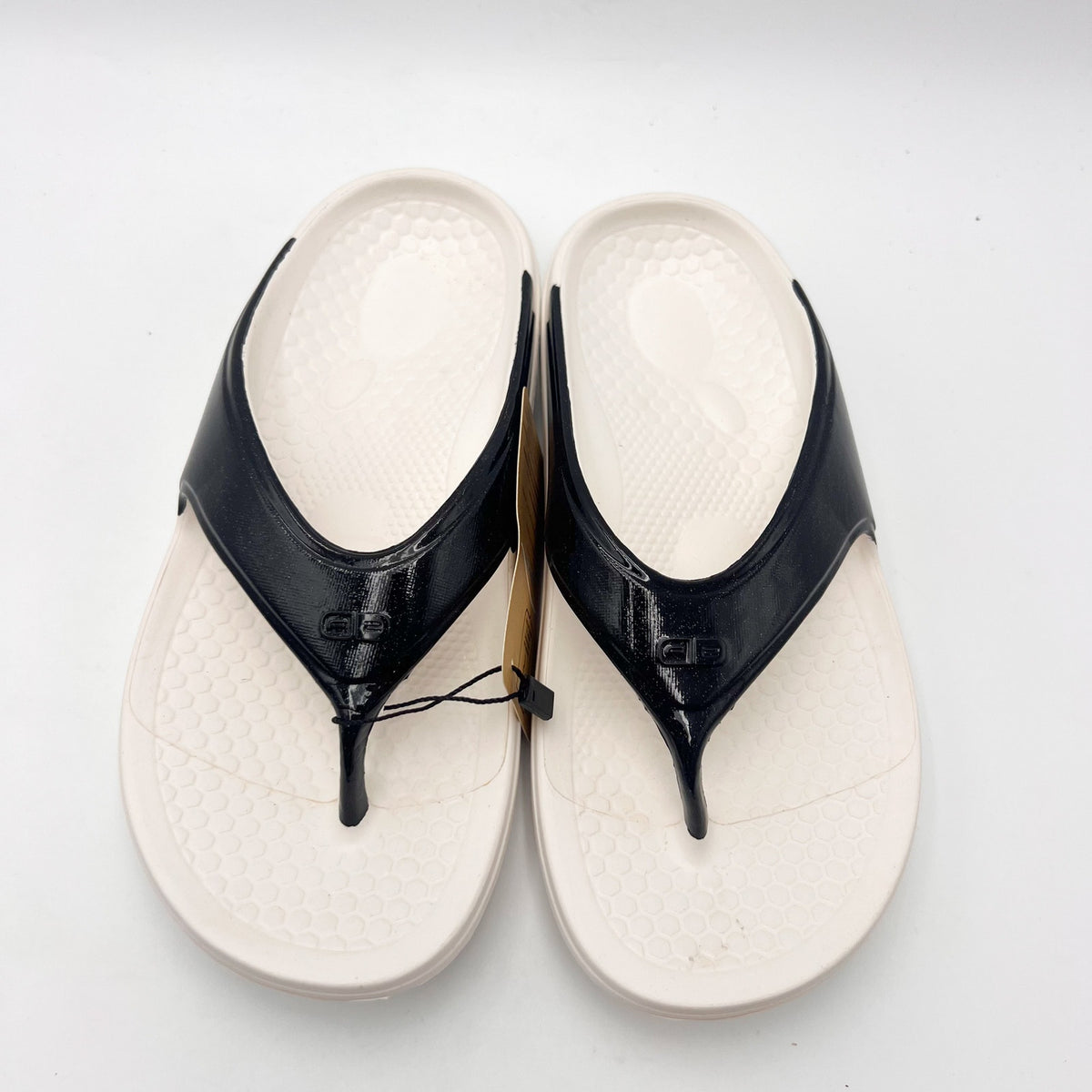 Spenco Women Fusion 2 Pearl Sandals Size 6 Wide Black Slide Flip Flop NWOB