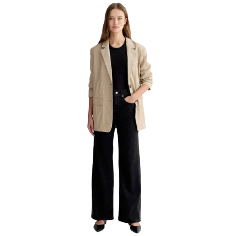EVERLANE Womens Way-High Sailor Jeans Size 25 US 0 Crop Coal Black Wide Leg NWT