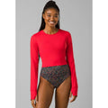 PRANA Women's Seleina Rash Guard Top XL Carmine Red Long Sleeve Stretch NWT