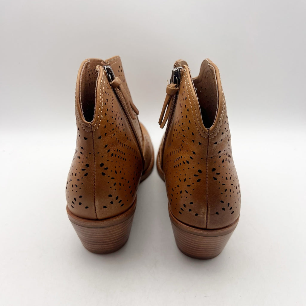 SOFFT Womens Alexia Ankle Boots Size 8 EU 39 Tan Brown Leather Booties NWOB