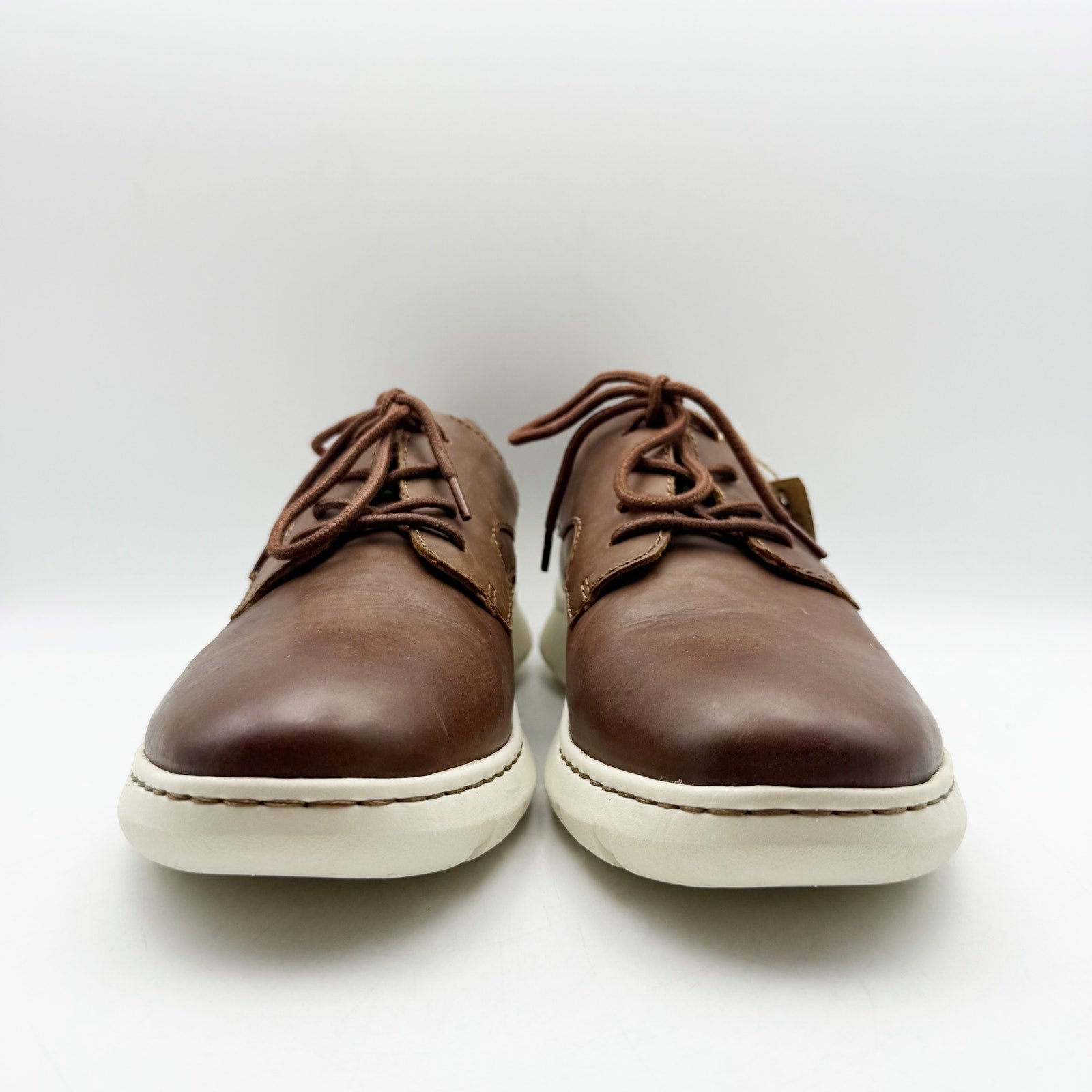 Born Mens Cornell Casual Sneakers US 9.5 Brown Full Grain Leather Lace Up NIB