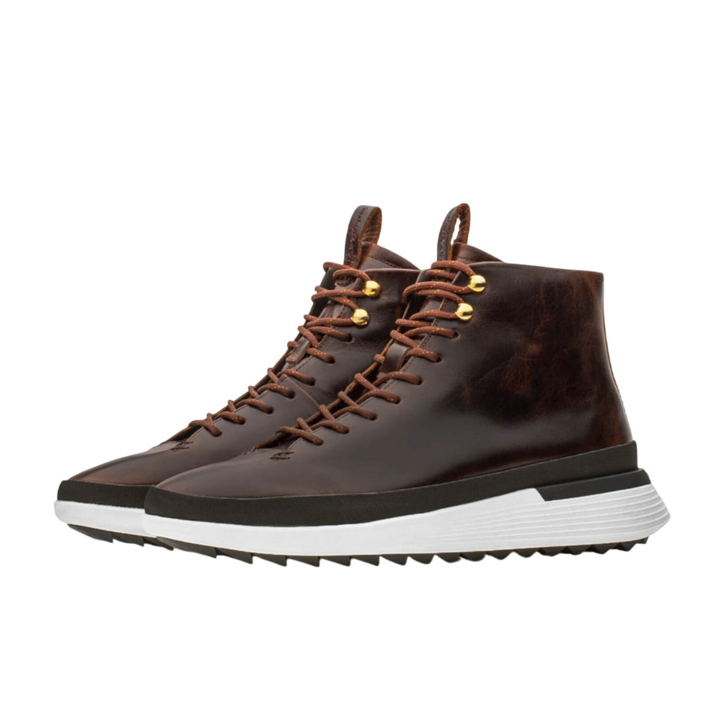 T4381. Wolf & Shepherd- MENS 9.5- Crossover Hiker WTZ Boots Maple Brown Leather NIB