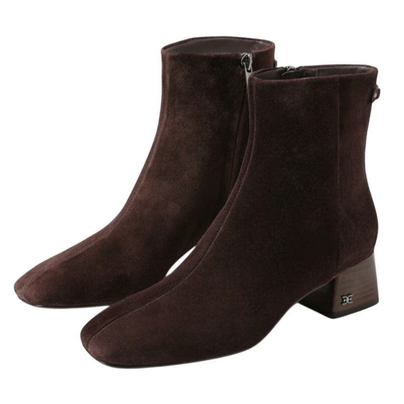 Sam Edelman Womens Paige Ankle Boots US 9 M Brown Suede NWOB