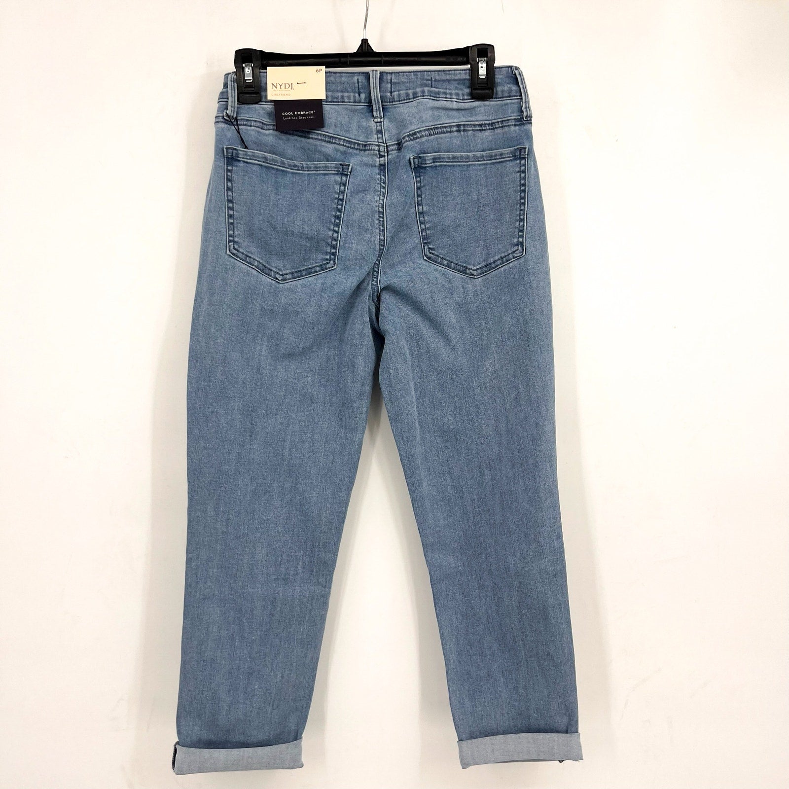 NYDJ Womens Margot Girlfriend Jeans Size 6 PETITE Kingston Blue NWT