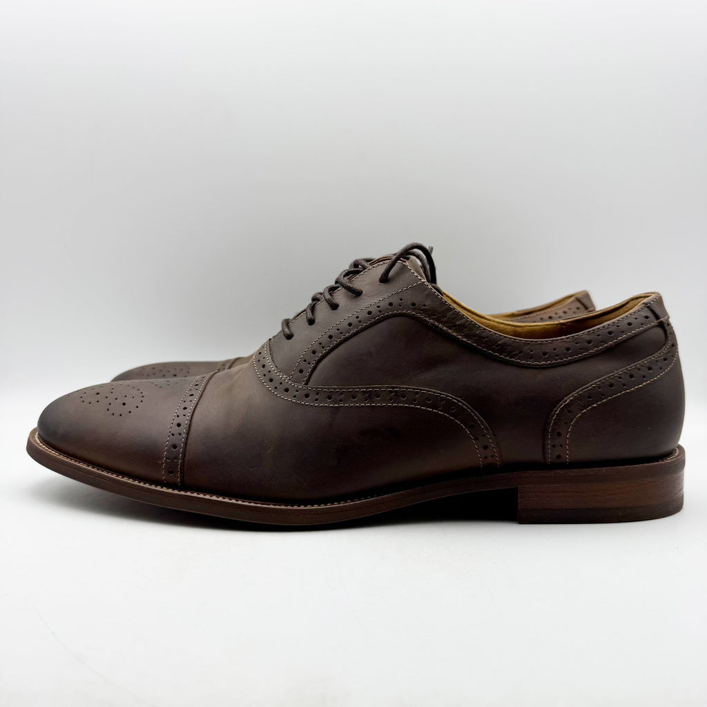Florsheim Mens Cap Toe Bal Oxford Dress Shoes Size 14 Brown Leather Lace Up NWOB