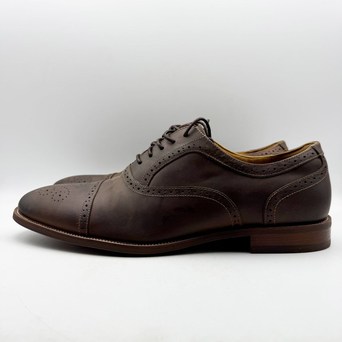 Florsheim Mens Cap Toe Bal Oxford Dress Shoes Size 14 Brown Leather Lace Up NWOB