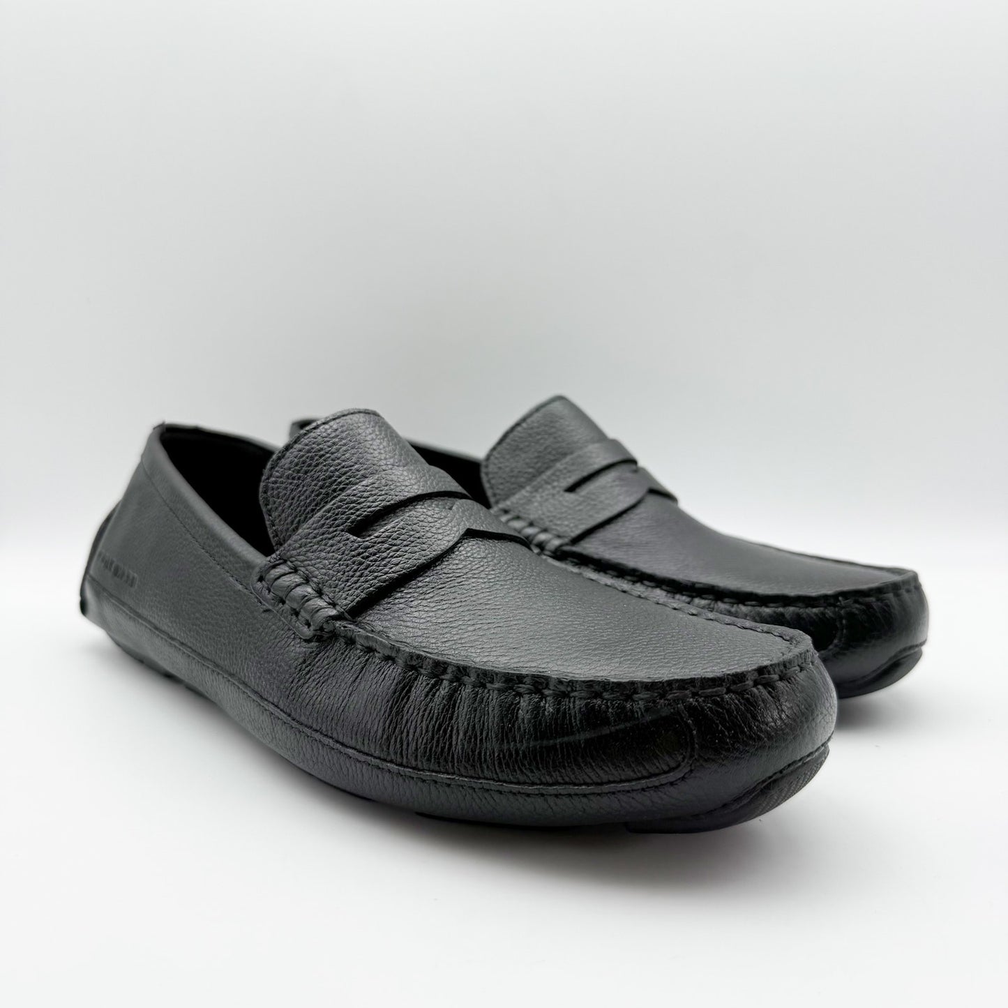 Cole Haan Mens Wyatt Slip On Penny Driver Loafer US 8.5 M Black Leather NIB