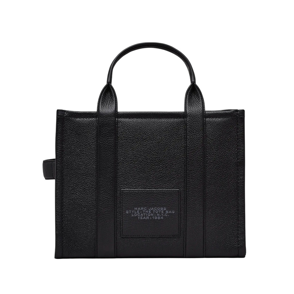 MARC JACOBS The Leather Medium "The Tote Bag" Black Zipper Top H004L01PF21 NWT