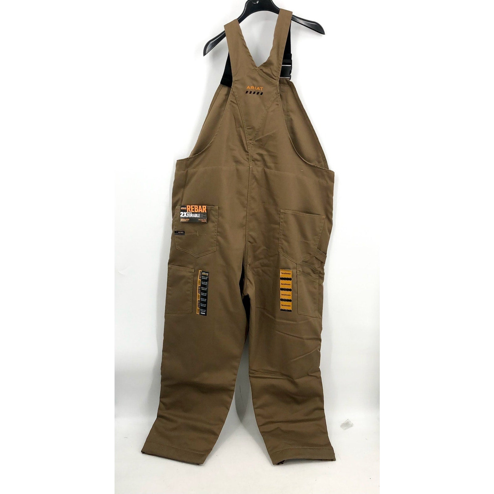 ARIAT Men's Rebar Duracanvas Insulated Bib Overalls XXL Tan Khaki NWT
