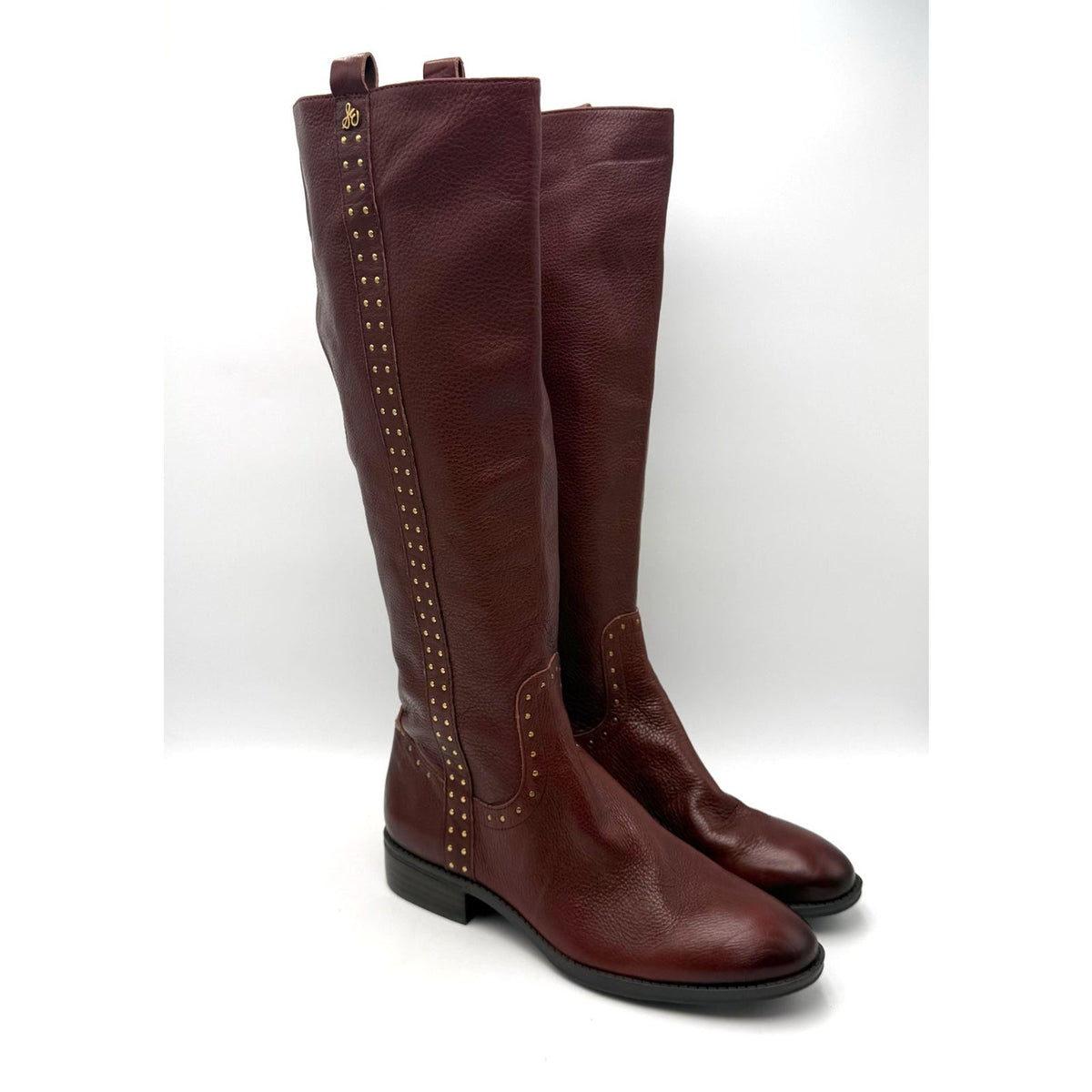 Sam Edelman Womens Prina Knee High Riding Boots Size 8.5 EU 38.5 Mahogany NWOB
