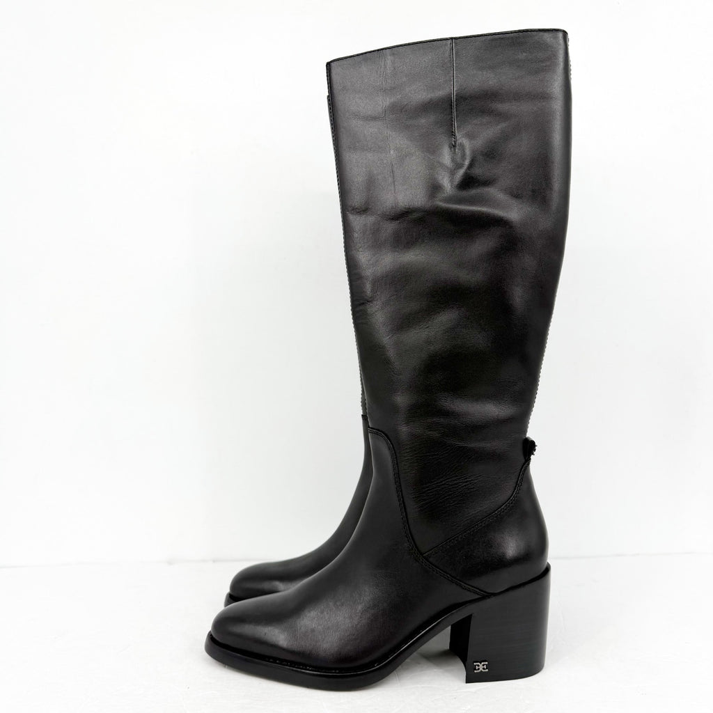 Sam Edelman Womens Soyer Knee High Boots US 8.5 M EU 39 Black Leather NIB