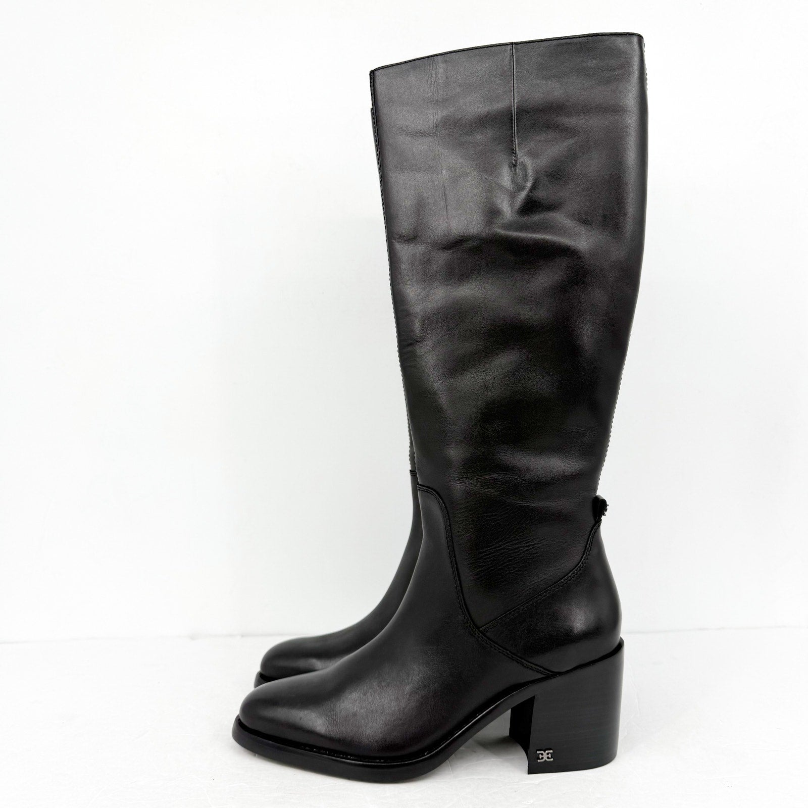 Sam Edelman Womens Soyer Knee High Boots US 8.5 M EU 39 Black Leather NIB