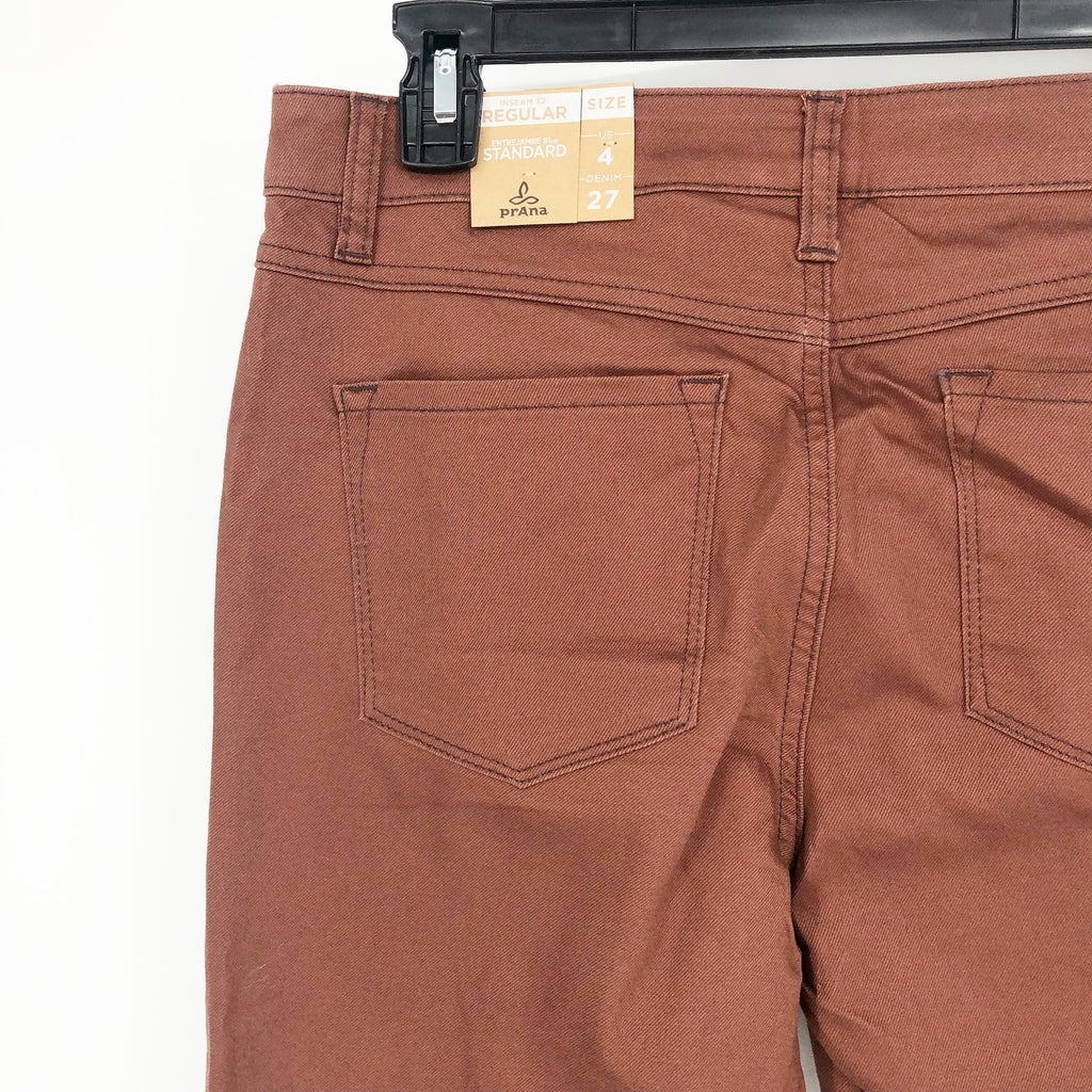 PRANA Womens Kayla Skinny Jeans 27x32 US 4 Brown Manzanita High Rise Stretch NWT