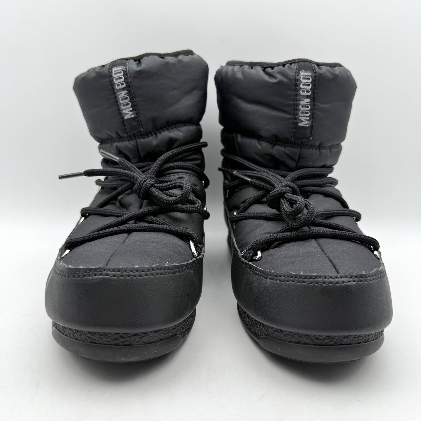 Moon Boot Low Nylon Ankle Boots Size EU 36 US 5.5 Black Waterproof NWOB