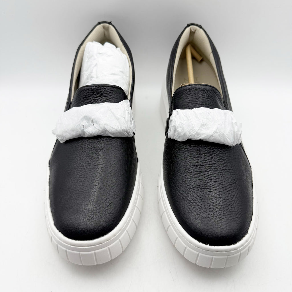 Naturalizer Womens Daphne Casual Sneakers US 12M EU 43 Black Leather Slip on NIB