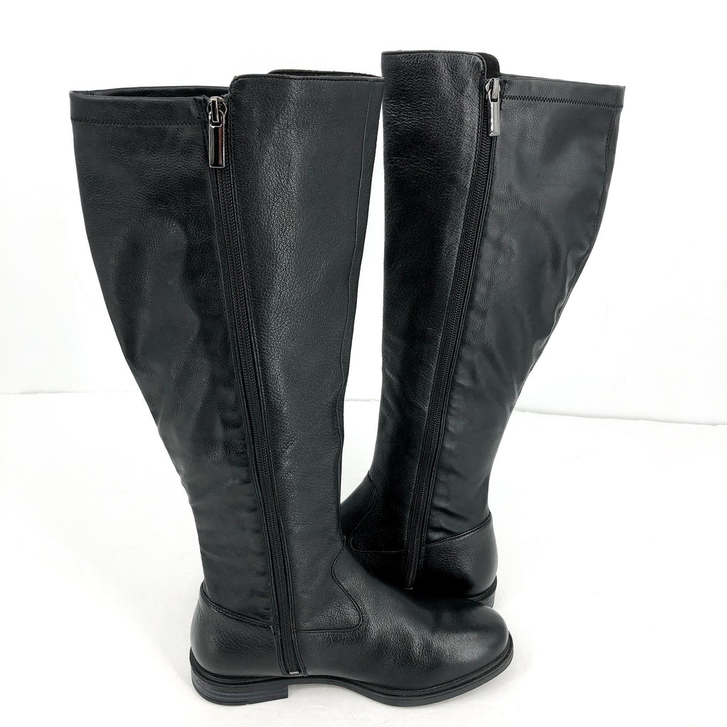 Hush Puppies Womens Jaylin Knee High Boots US 5.5 EU 36.5 Black Leather NWOB