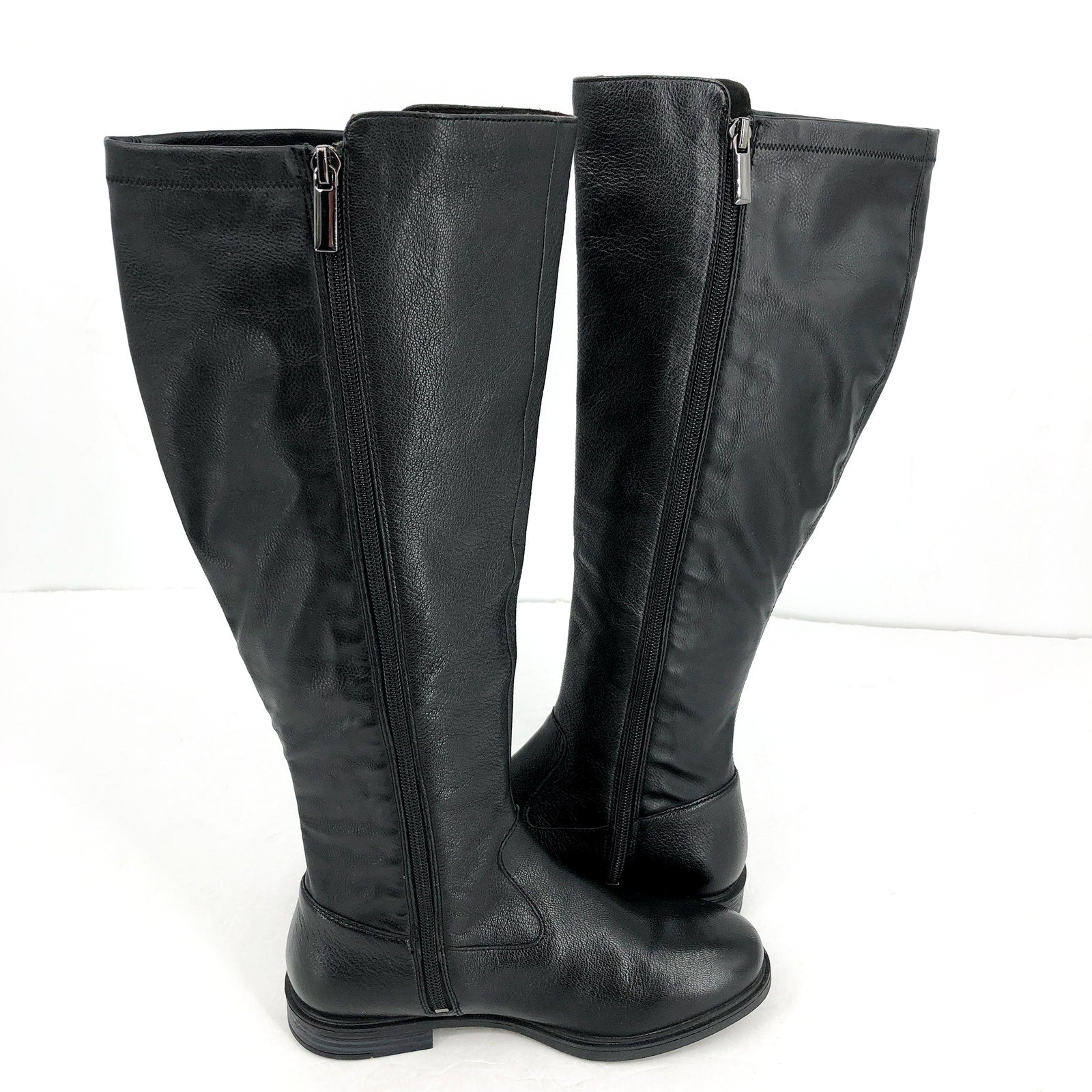 Hush Puppies Womens Jaylin Knee High Boots US 5.5 EU 36.5 Black Leather NWOB