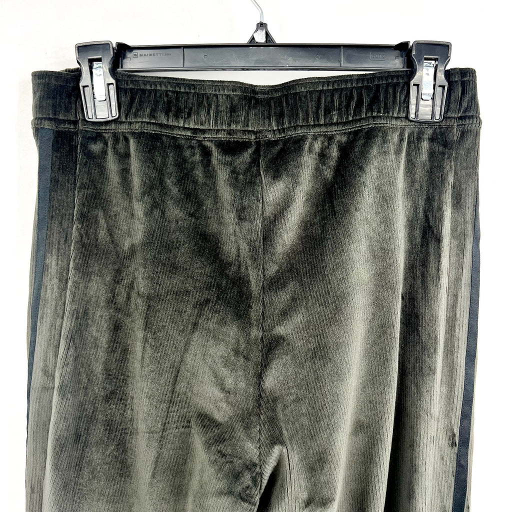 ADIDAS Women's Tiro 3-Stripes Velour Flared Leggings Medium Dark Grey NWOT