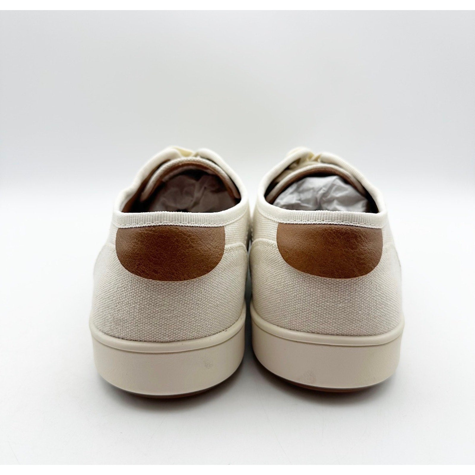 STEVE MADDEN Mens Fenta Casual Sneakers Size 8.5 M Cream White Fabric NIB