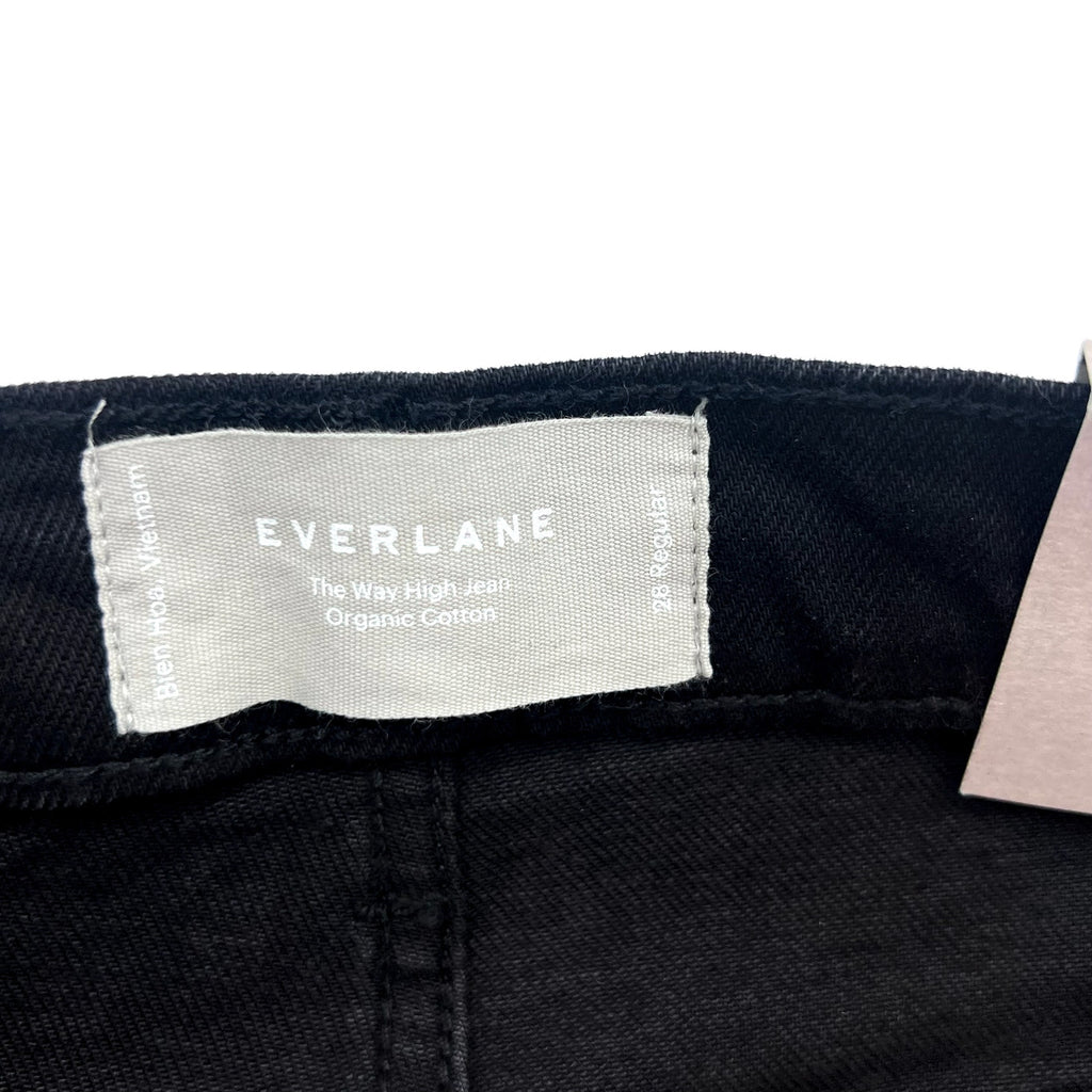 EVERLANE Women's The Way-High Jeans 28x27 US 6 Black Coal Straight Leg NWT