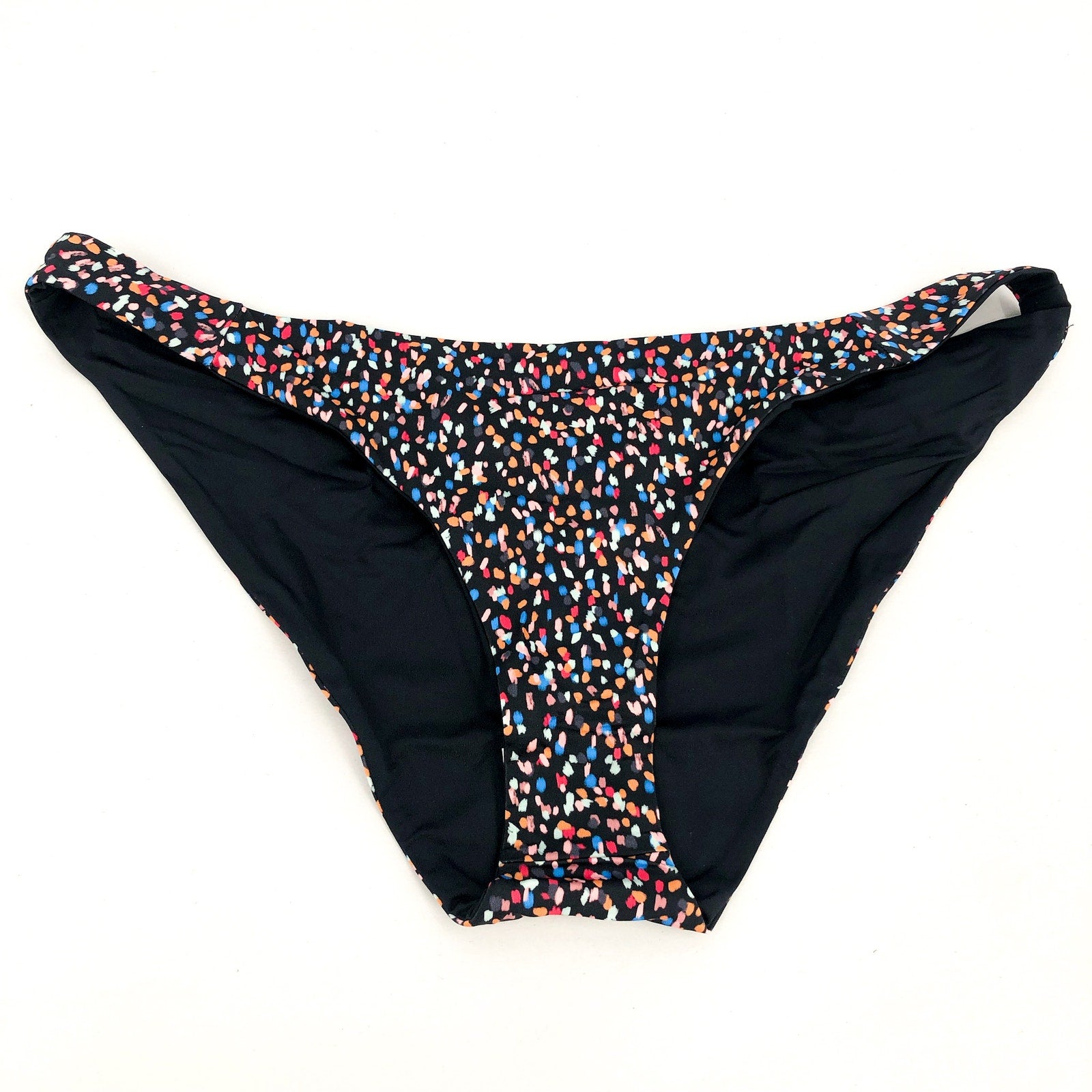 PRANA Womens Elina Reversible Bottom Medium Black Alotta Dot Stretch UPF 50+ NWT